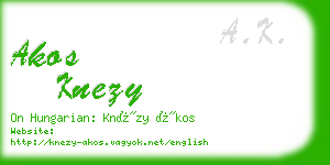 akos knezy business card